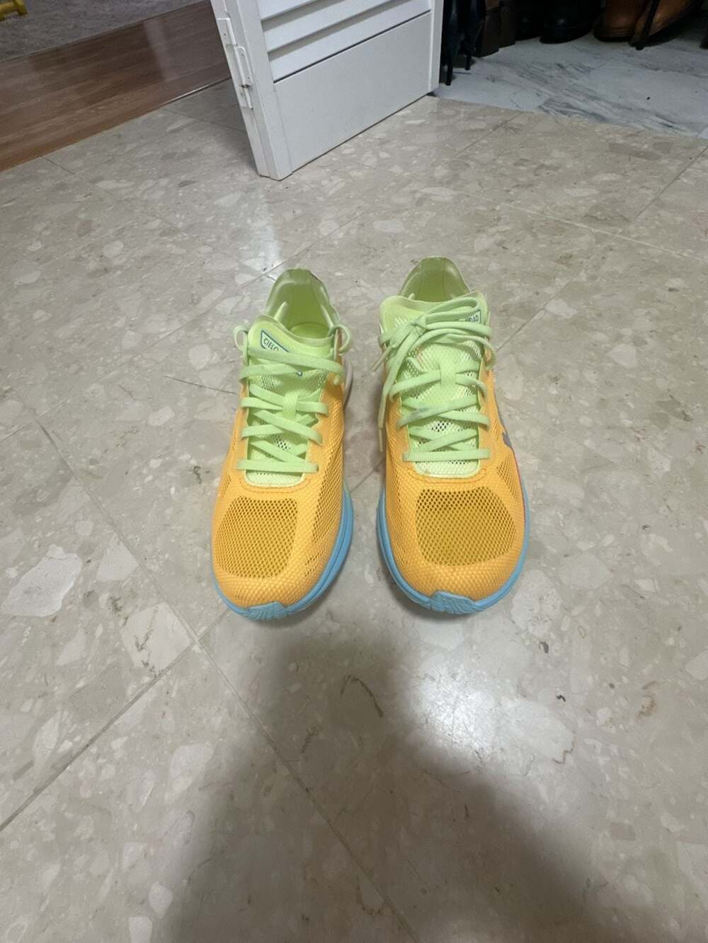 Hoka Cielo Road Running Shoes Orange Yellow US 7.5 W